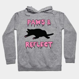 Paws & Reflect Cat Meditation Yoga Humor Mindfulness Hoodie